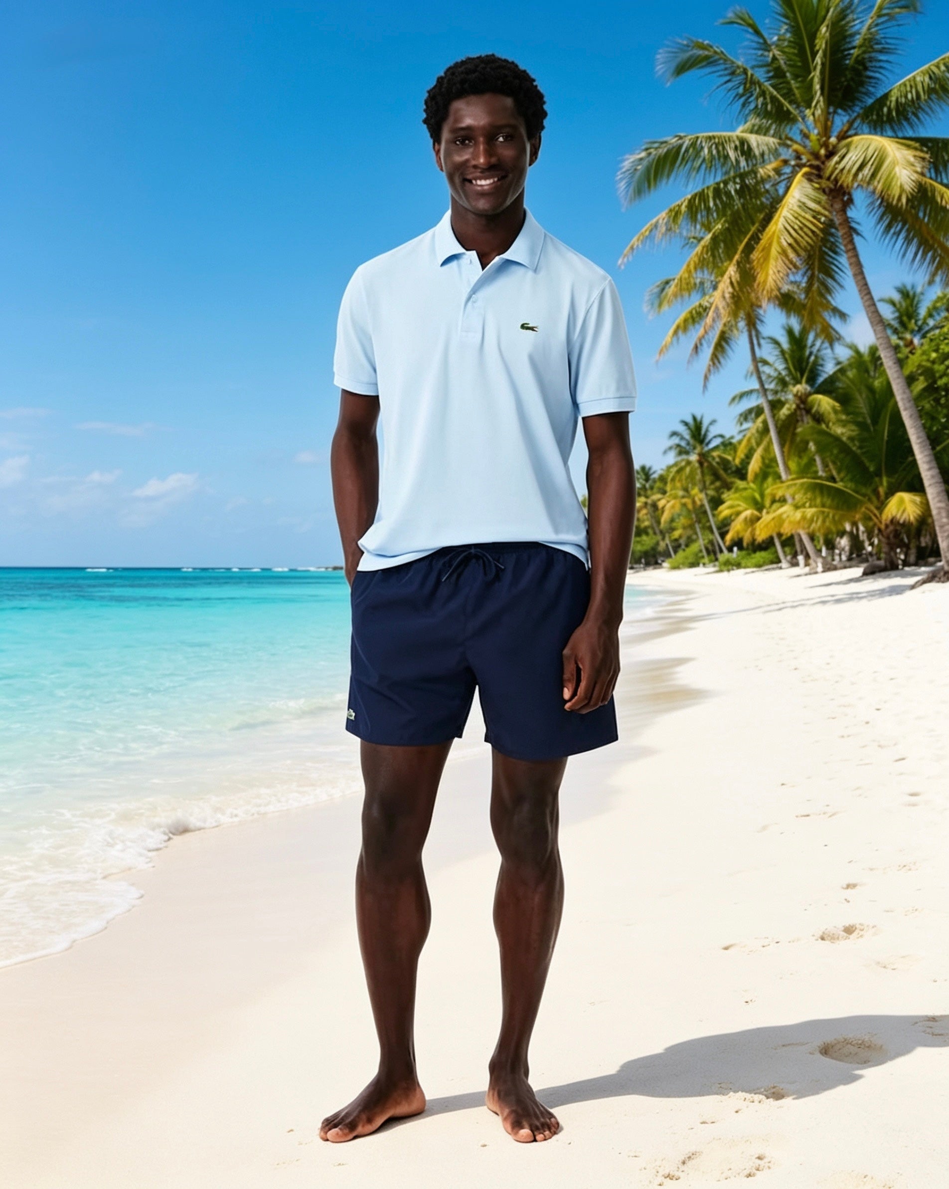 COSTUME MARE UOMO LACOSTE BLEU MARINE 166